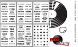 Genre / Musical Style Stickers For 12" XL Tabs